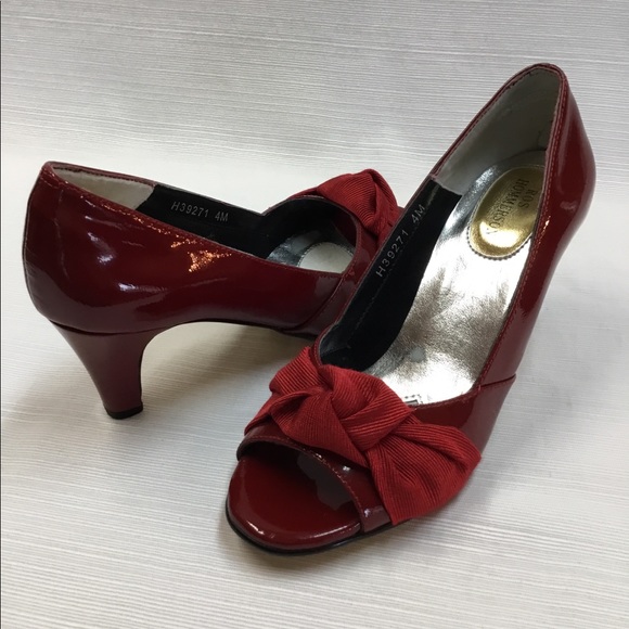 Ros Hommerson Red Patent  Leather Heels - Picture 2 of 8